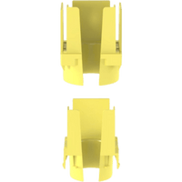 Tapa con 1 Salida a Tubo Corrugado de 1.5in (38mm), Para uso con Canaletas 2X2 FiberRunner™, Color Amarillo