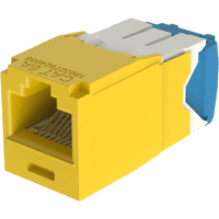 Conector Jack RJ45 Estilo TG, Mini-Com, Categoría 6A, de 8 Posiciones y 8 Cables, Color Amarillo