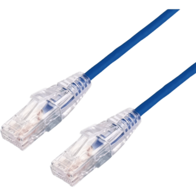 Cable de Parcheo Slim UTP Cat6A - 3 Metros (9.84 Pies) Azul, Diámetro Reducido (28 AWG)