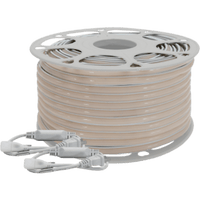 Manguera LED Luminosa Blanca de Resina Transparente y Flexible / Para uso Interior o Exterior / Carrete de 50 m/ 110V CA  4.2 A/ 500 W Potencia / T.C.C. 6500 K.