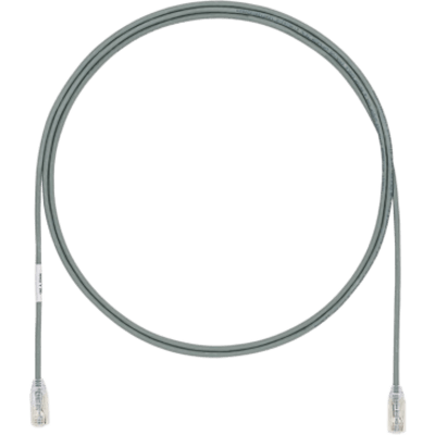 Cable de Parcheo UTP Cat6A, CM/LSZH, Diámetro Reducido (28AWG), Color Gris, 0.91 Metros (3 Pies)