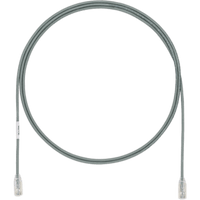 Cable de Parcheo UTP Cat6A, CM/LSZH, Diámetro Reducido (28AWG), Color Gris, 0.91 Metros (3 Pies)