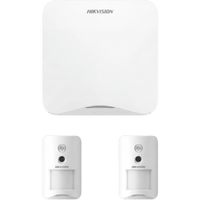 (AX HOME) KIT de Alarma AX HOME / Incluye: 1 Panel con Wi-Fi y GSM 3G/4G / 2 Cámaras PIR Inalámbricas / Compatible con Hik-Connect P2P y Hik-Partner PRO