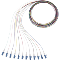 Kit de 12 Pigtails con Conector LC, Monomodo 9/125 OS2, 900um, de 1 Metro (3.28 Pies)