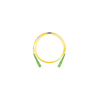 Jumper de Fibra Optica Monomodo 9/125 OS2, SC/APC-SC/APC Simplex, OFNR (Riser), Color Amarillo, 5 Metros (16.40 Pies)