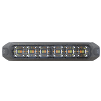 Luz Auxiliar Moldeable de 12 LED, Rojo / Azul, Lente Transparente, SAE
