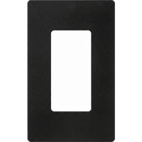 Placa de pared Satin Colors de 1 espacio sin tornillos visibles, acabado satinado color Midnight, para atenuadores e interruptores Lutron Maestro, Diva, Skylark y controles Pico