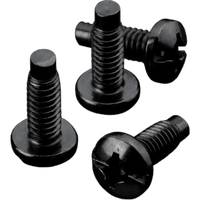 Kit de 20 Tornillos #10-32 x 0.75, Para Uso con Rieles de Tornillo Directo o Tuerca Enjaulada, de Acero, Color Negro