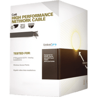Bobina de Cable UTP de 305 Metros (1000 Pies) Cat6 Aleación de Cobre y Aluminio (CCA), Color Blanco, Uso Exclusivo Interior