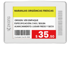 Etiqueta Electrónica de Estantería ESL 1.8 Pulgadas / Pantalla EPD a Color 224x168 píxeles / 4 Colores (Negro, Blanco, Rojo, Amarillo) / Batería 5 Años / Bluetooth LE 5.1 / Gestión en la Nube / NFC / CE ROHS FCC