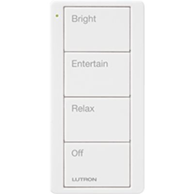 Control remoto inalámbrico Pico de 4 botones para escenas predefinidas, blanco