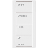 Control remoto inalámbrico Pico de 4 botones para escenas predefinidas, blanco