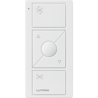 Control Pico inalámbrico para ventilador de techo, 3 botones con subir/bajar y botón de velocidad preestablecida, batería de 10 años, compatible con Caseta Wireless