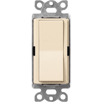 Interruptor unipolar de paleta 15 A, 120-277 V, para iluminación y motores, línea Diva