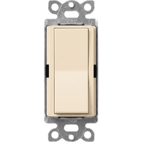 Interruptor unipolar de paleta 15 A, 120-277 V, para iluminación y motores, línea Diva