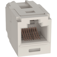 Módulo Acoplador RJ45 a RJ45, Mini-Com, Categoría 6, Color Blanco Mate