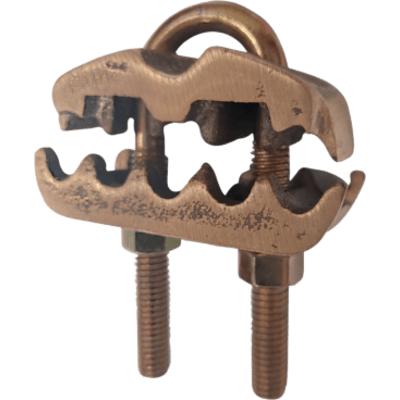 Conector para 3 Cables de Cobre (4 - 2/0 AWG) a Tubo o Varilla (5/8 in - 3/4 in).
