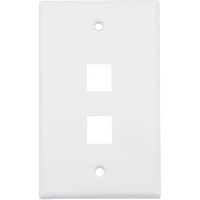 Placa de Pared (Face Plate) / 2 Puertos / Color Blanco / Caja con 20 Piezas / ABS