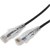 Cable de Parcheo Slim UTP Cat6A - 10 Metros (32.81 Pies) Negro, Diámetro Reducido (28 AWG)