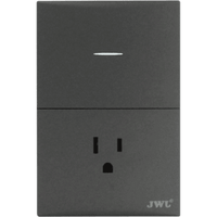 Placa con Interruptor Sencillo y 1 Toma  Corriente 10 -15 A 127 V  60 Hz.