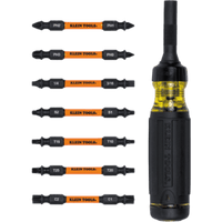 Desarmador Multipunta 15 en 1 / Matraca Resistente / Siete Puntas de Doble Extremo / Grado Industrial / Mango Cushion-Grip / Resistente al Impacto