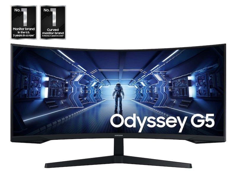 Monitor Samsung Odyssey G5 34 pulgadas curvo, vista frontal