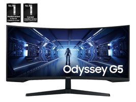 Monitor Samsung Odyssey G5 34 pulgadas curvo, vista frontal