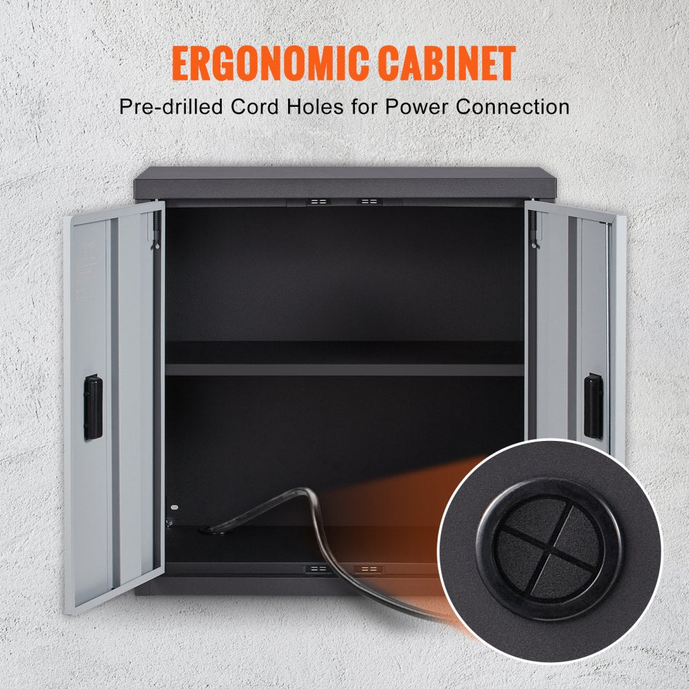 Gabinete de pared plegable VEVOR 26 pulgadas negro