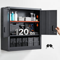 Gabinete de pared metálico VEVOR 30 pulgadas negro (360 lbs)