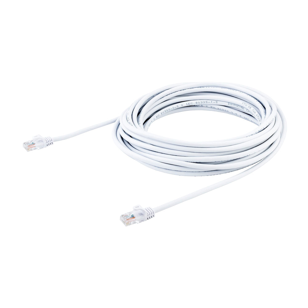 StarTech - Cable de Red de 10m Blanco Cat5e Ethernet RJ45 sin Enganches