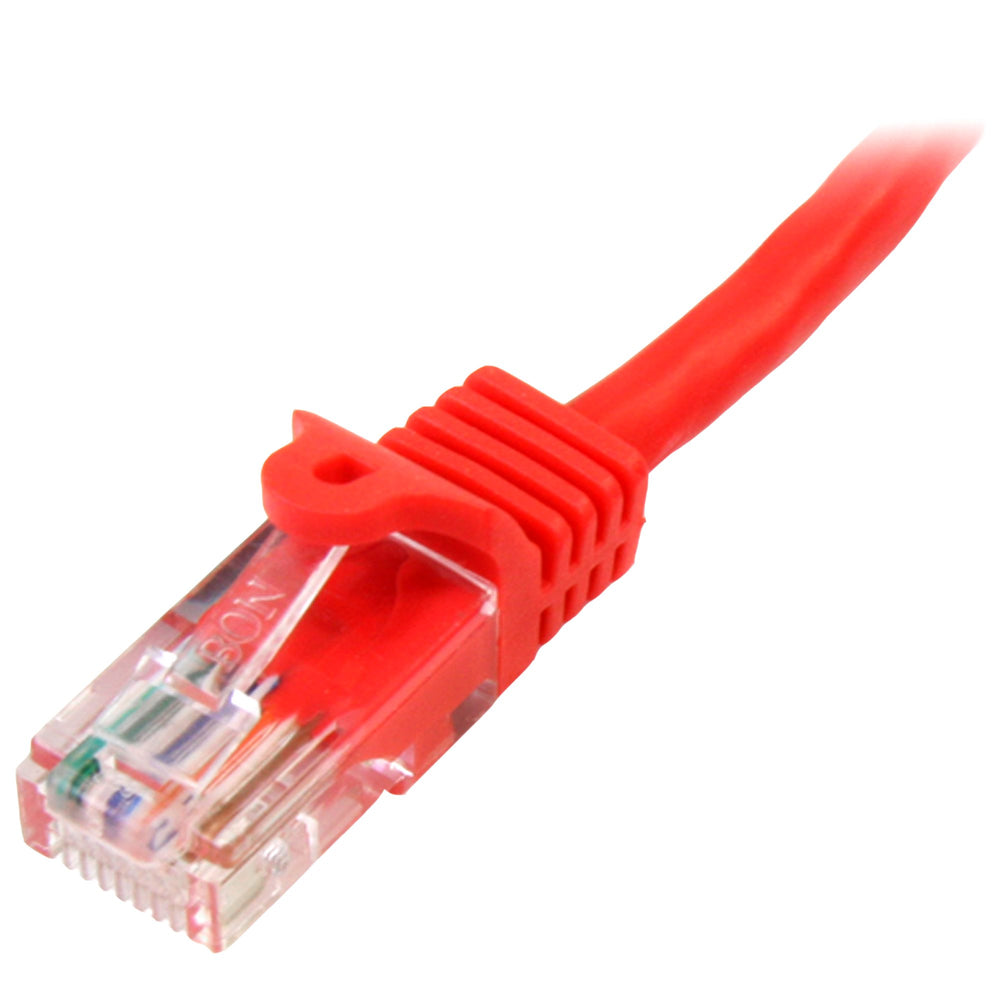 StarTech - Cable de Red de 5m Rojo Cat5e Ethernet RJ45 sin Enganches