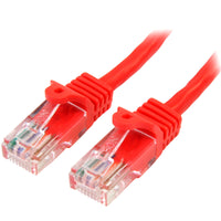 StarTech - Cable de Red de 5m Rojo Cat5e Ethernet RJ45 sin Enganches
