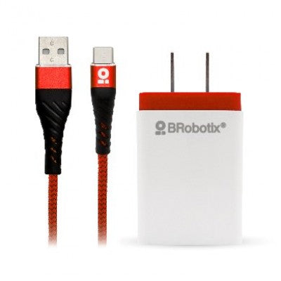 CARGADOR  BROBOTIX USB C/CABLE TIPO C CARGA RÁPIDA