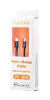 Cable USB-C a Lightning ADATA AMFICPL-1M-CBK