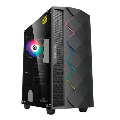 GABINETE ABYSS 2500 ATX RGB C/T, 3V ARGB,2 US Yeyian ABYSS 2500