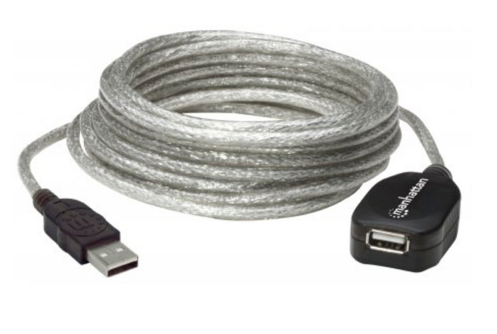 Cable USB Macho - USB Hembra, 5 Metros, Plata