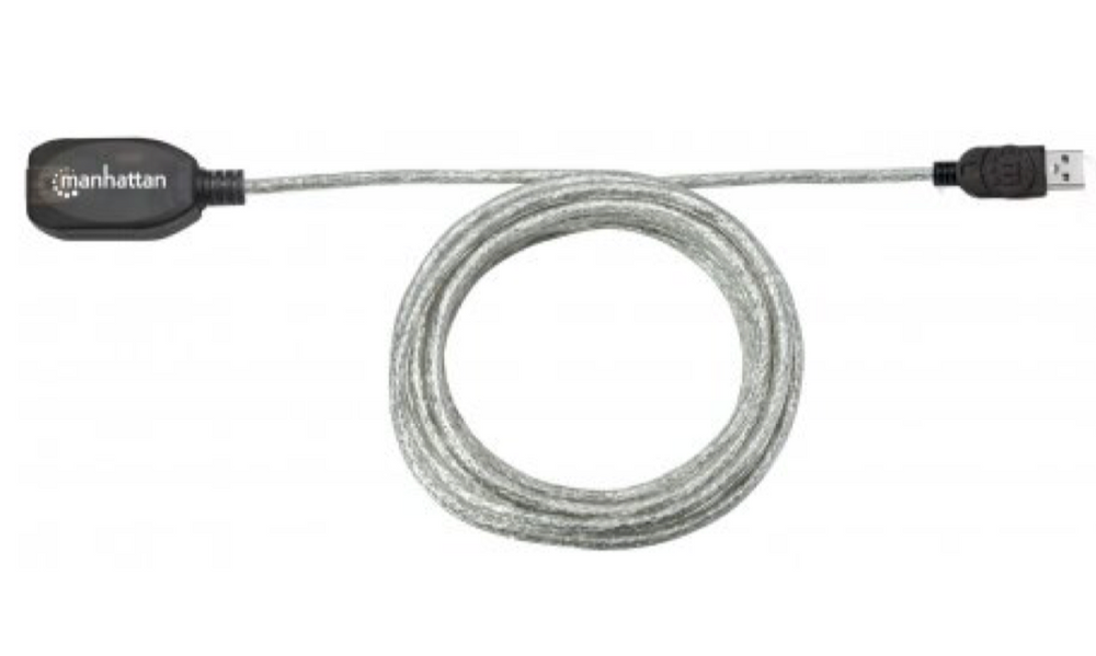 Cable USB Macho - USB Hembra, 5 Metros, Plata