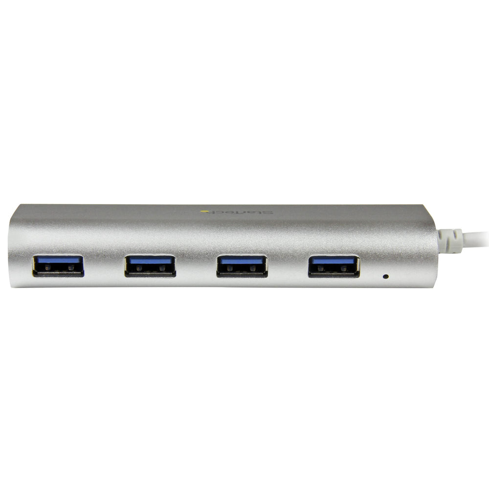 StarTech - Concentrador Portátil USB 3.0 de 4 Puertos - Hub con Cable Incorporado